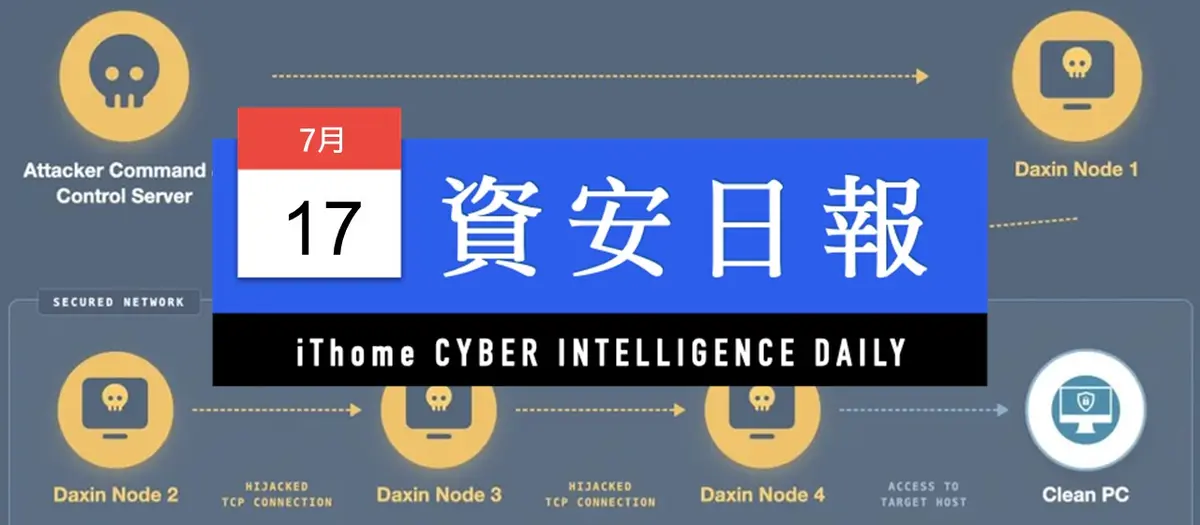 Preview image for 【資安日報】7月17日，臺灣製造業遭中國惡意軟體Daxin攻擊