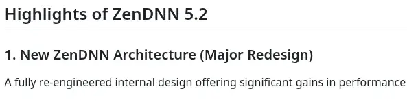 Preview image for AMD ZenDNN 5.2 Brings A Major Redesign, AOCC 5.1 Recently Released