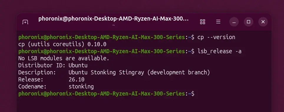 Preview image for Ubuntu 26.10 Moves cp, mv &amp; rm Over To Rust Coreutils For 100% Transition