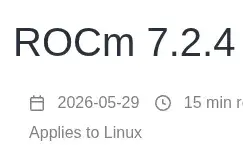 Preview image for AMD ROCm 7.2.4 Released With Performance &amp; Stability Fixes