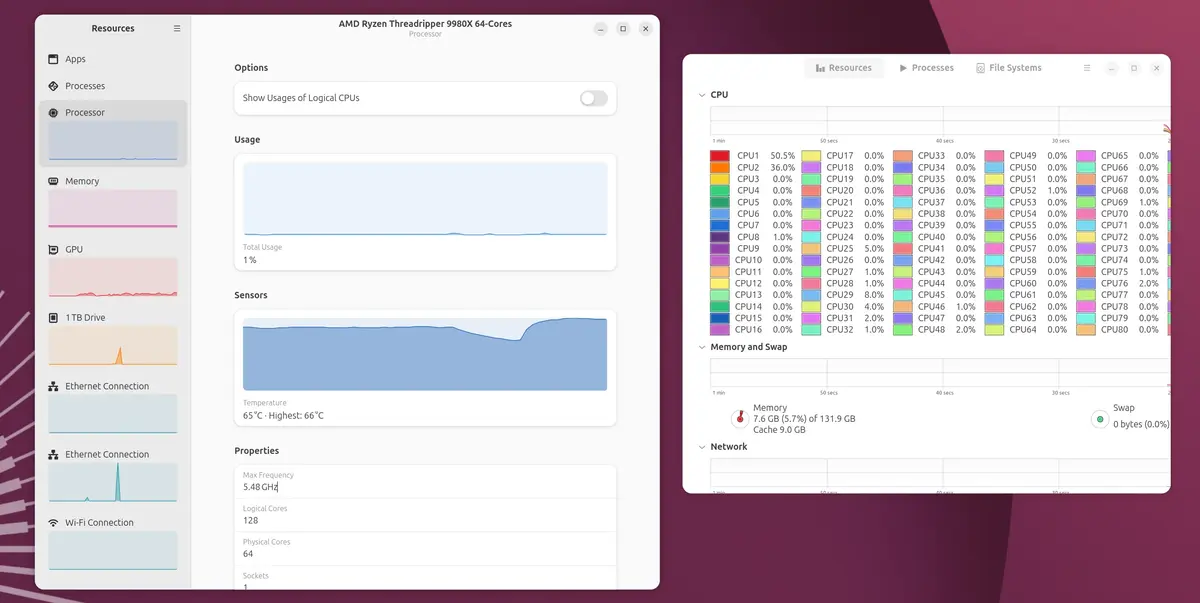 Preview image for GNOME 51 Could End Up Replacing System Tools With "Resources" App