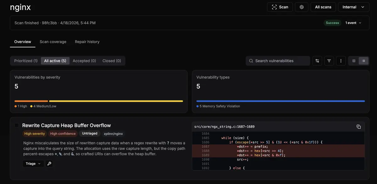 Preview image for NGINX Rift: Achieving NGINX Remote Code Execution via an 18-Year-Old Vulnerability | depthfirst