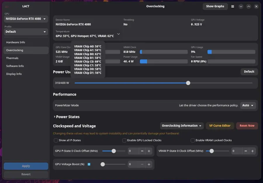 Preview image for LACT 0.10 Released With New NVIDIA Overclocking Controls, Blackwell Hotspot Sensor