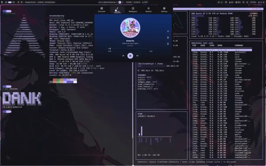 Preview image for Arch Linux's Archinstall 4.4 Adds Dank Material Shell + Niri Desktop Option