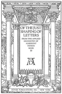 Preview image for Of the Just Shaping of Letters by Albrecht Dürer