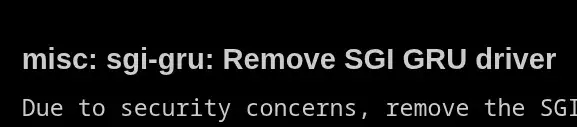 Preview image for Old SGI Drivers Being Removed In Linux 7.3 Over Security Concerns
