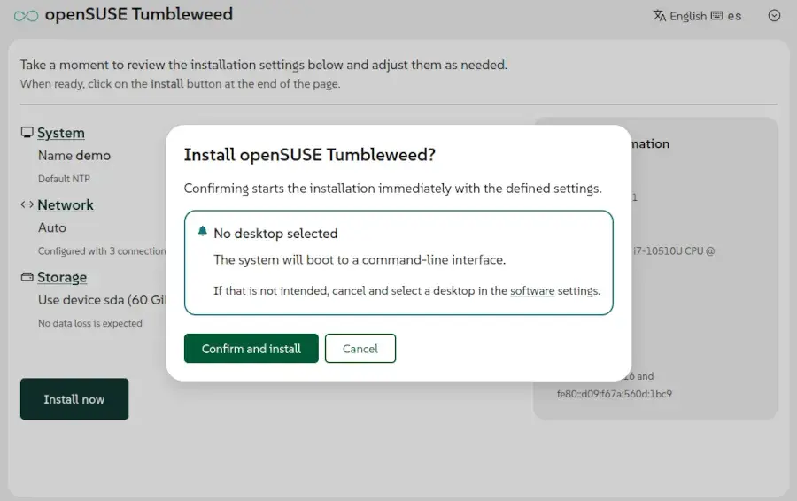 Preview image for SUSE/openSUSE Agama Installer Now Warns For No-Desktop Installs, Supports systemd-boot