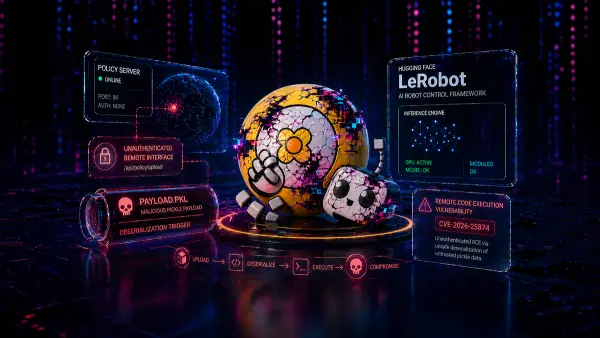 Preview image for Resecurity | CVE-2026-25874: Hugging Face LeRobot Unauthenticated RCE via Pickle Deserialization