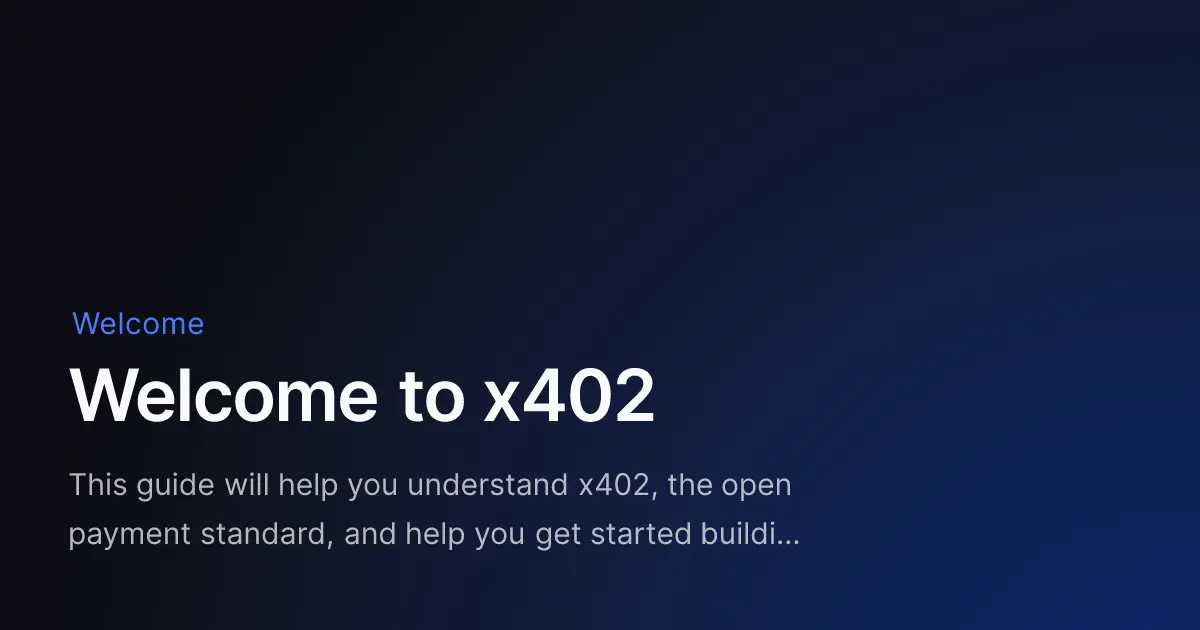 Preview image for Welcome to x402 - x402
