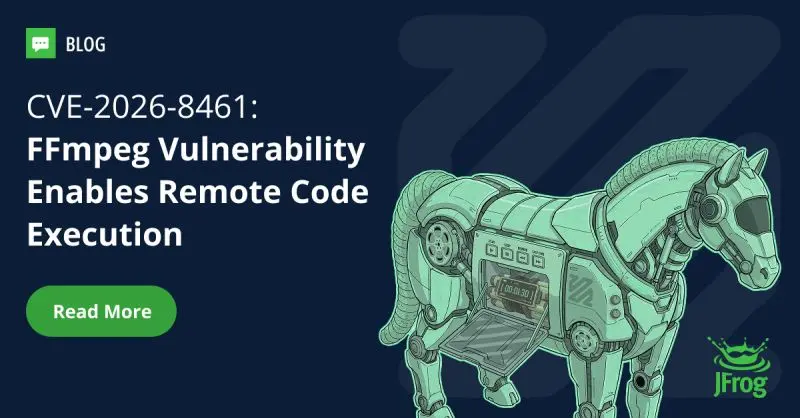 Preview image for 🚨Weaponized media files! JFrog has uncovered "PixelSmash" (CVE-2026-8461), a high-severity flaw in FFmpeg's MagicYUV decoder (CVSS 8.8). 🛑

📦 By simply uploading a crafted 50 KB video, researchers… | JFrog
