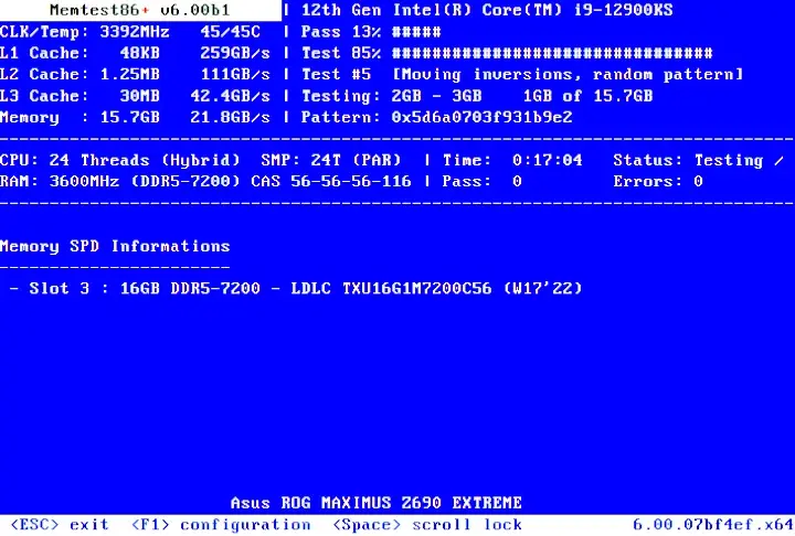 Preview image for Memtest86+ 8.10 Improves Support For Newer Hardware
