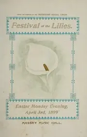 Preview image for "Festival of the lilies" : being the fifth Easter Monday concert under the auspices of the Methodist Social Union : Free Download, Borrow, and Streaming : Internet Archive