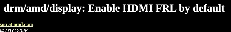 Preview image for AMD Preparing To Enable HDMI 2.1 FRL Support By Default For Linux