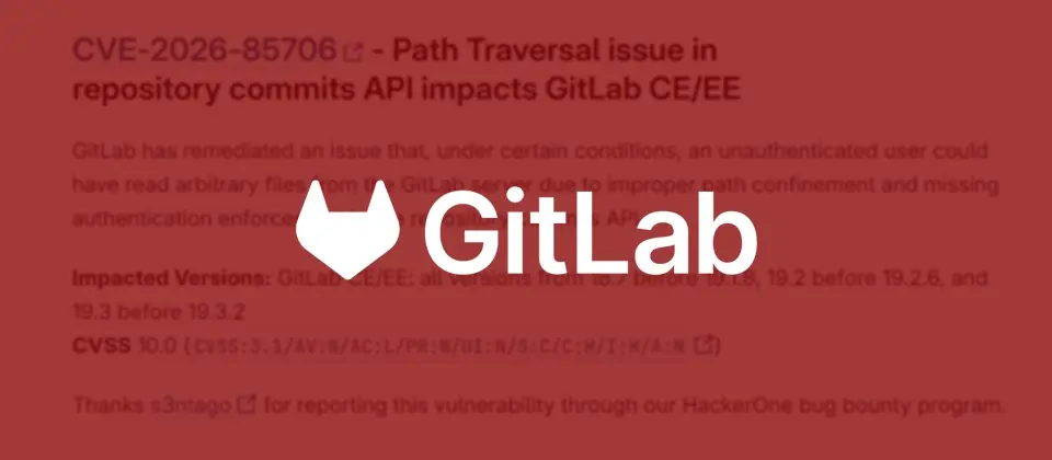 Preview image for GitLab修補CVSS滿分重大漏洞，公開隔天即出現漏洞探測