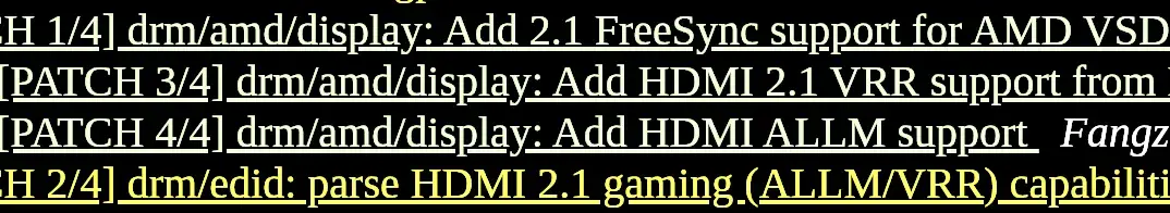 Preview image for AMD Posts Linux Patches For HDMI 2.1 Auto Low-Latency Mode "ALLM" &amp; VRR