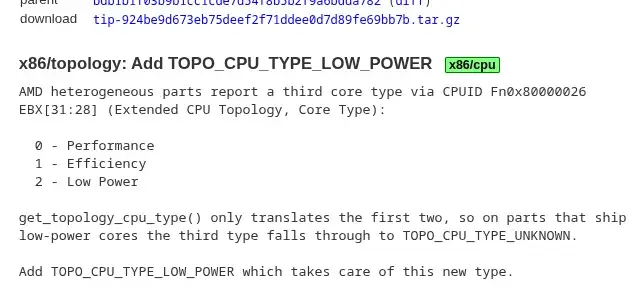 Preview image for AMD "Low Power" CPU Core Type Patches Queued Ahead Of Linux 7.3