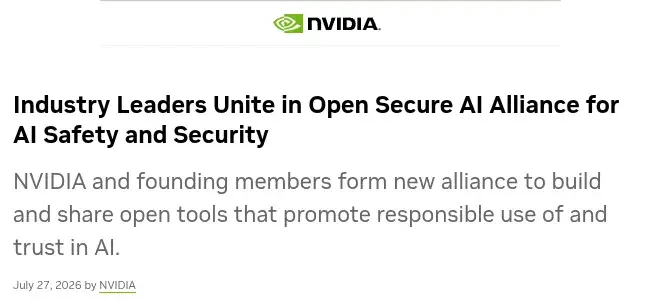 Preview image for NVIDIA &amp; Others Form The Open Secure AI Alliance