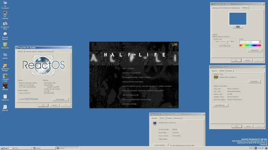 Preview image for ReactOS "Open-Source Windows" Reaches The Milestone Of Being Able To Run Half-Life