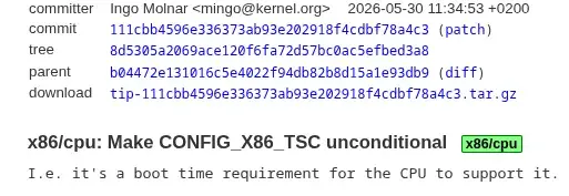 Preview image for The Linux Kernel Ready To Make TSC A Hard Requirement For x86 CPUs