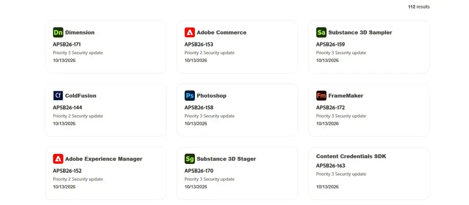 Preview image for Adobe於10月上半修補176個資安漏洞