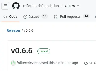 Preview image for Zlib-rs 0.6.6 Released With Updated Zlib API Support