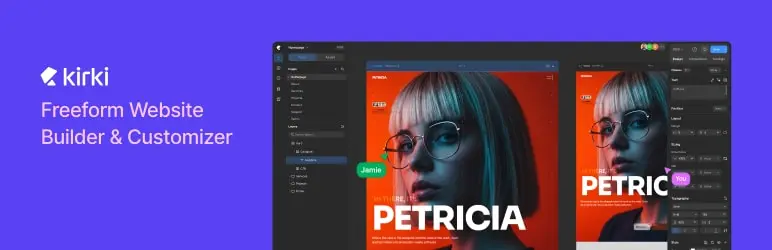 Preview image for Kirki – Freeform Page Builder, Website Builder &amp; Customizer