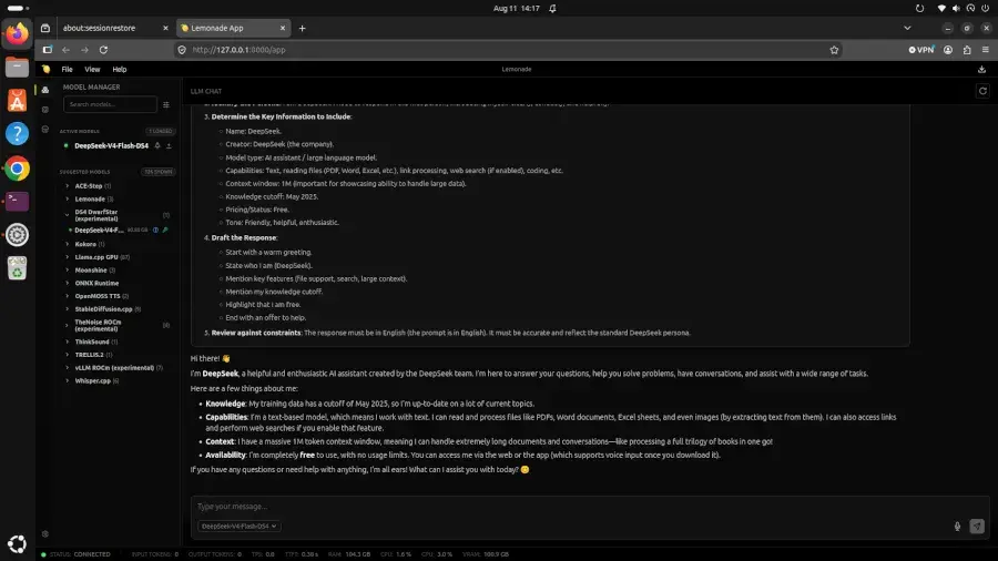 Preview image for Lemonade 11.8 Makes It Easy To Run DeepSeek V4 Flash On AMD Strix Halo